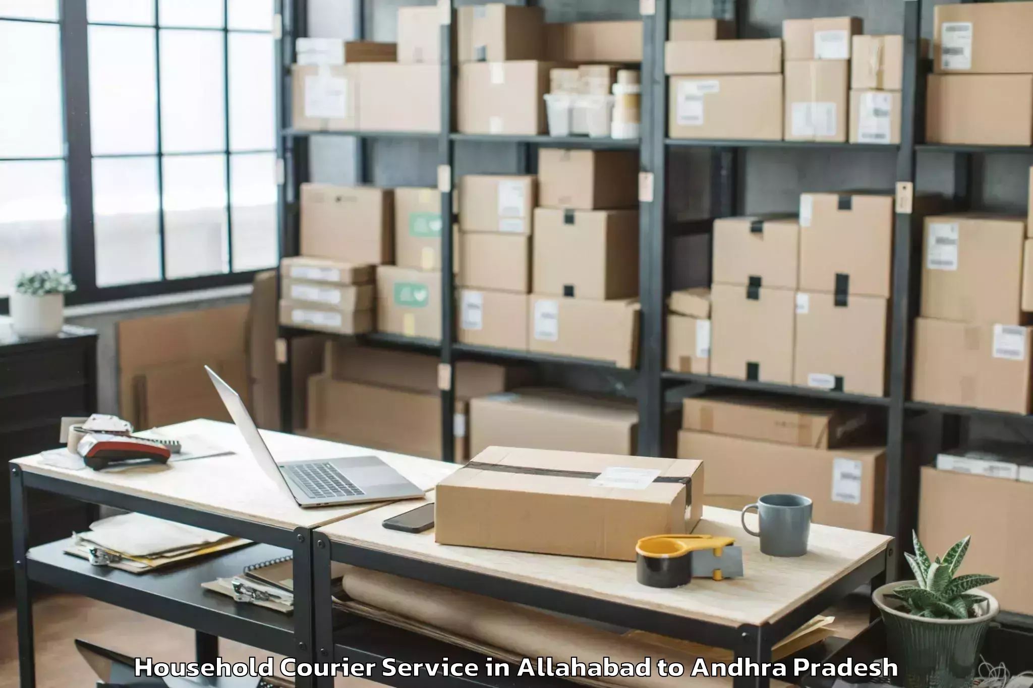 Top Allahabad to Vajrapukotturu Household Courier Available